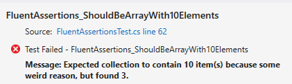 "FluentAssertions should be array of 10 elements" images_set