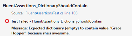 "FluentAssertions dictionary" images_set